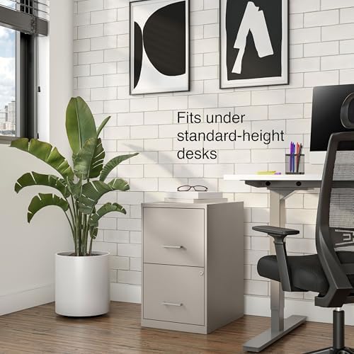 Staples Vertical File Cabinet, Letter/Legal, 2-Drawer, Locking, Putty