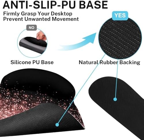 Britimes Ergonomic Mouse Pad Set with Wrist Rest, Rose Gold
