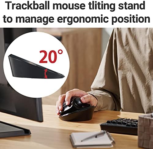 ELECOM MP-TBM02BK Trackball Mouse Disc Pad Tilt Black