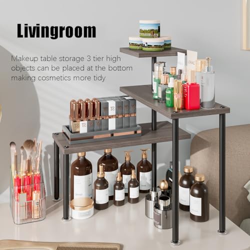 3 Tier Adjustable Countertop Organizer Corner Shelf