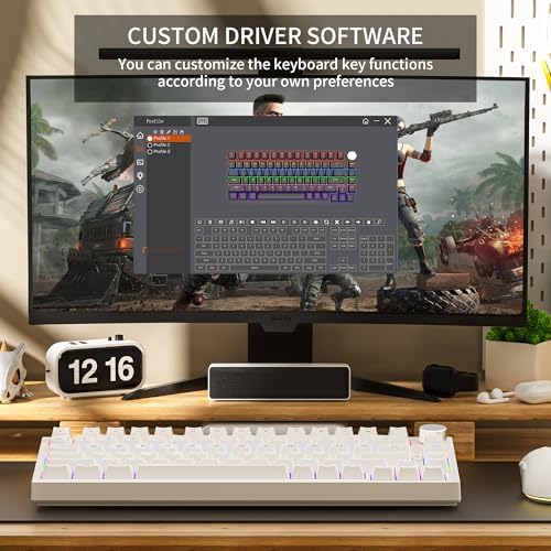 Newmen GM326 Mechanical Keyboard,75% Percent Gaming Keyboard,Wired Keyboard