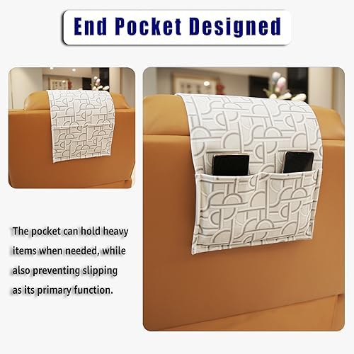 Velvet Recliner Headrest Pillow, Non-Slip Neck Support, Light Geometry