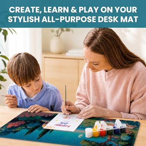 Aesthetic Desk Mat, Cute Classical Garden Desk Pad Protector for Work & Decor, 31.5" x 11.8", Pretty Non-Slip Extended Mouse Pad for Office or Home