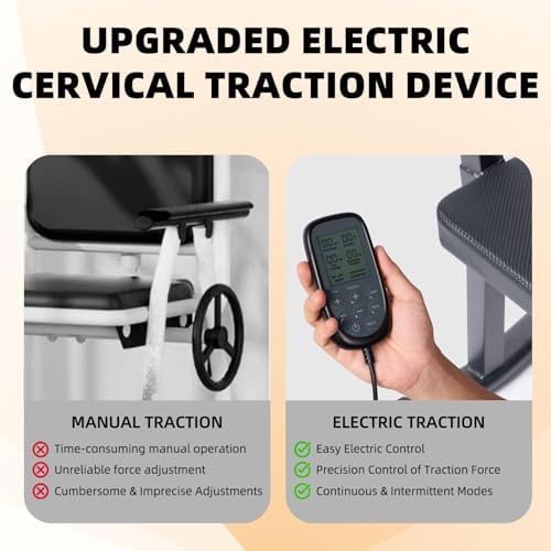 Cervical Neck Traction Device, Home Neck Traction, Upgrade to Electric Dual Mode to Relieve NeckPain, NeckStretcher Suitable for Cervical Problems, Intervertebral Disc Degeneration