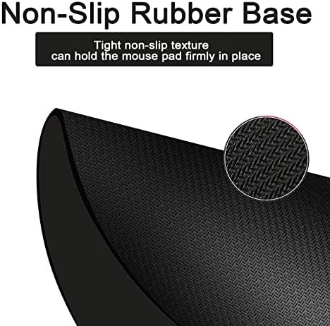 Small Mouse pad, Portable, Waterproof Non-Slip Rubber Bottom, Suitable for Wireless Mouse, Laptop Keyboard Tray for Both Men and Women, Office Travel Black 5.5x7.5in