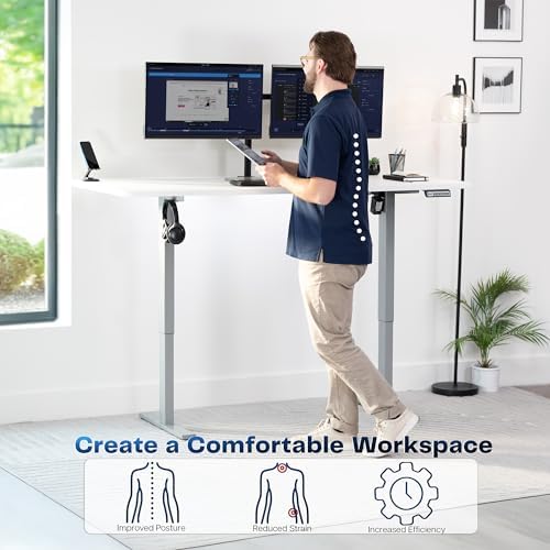 VIVO White 71 x 36 in Standing Desk, DESK-KIT-1G7W-36