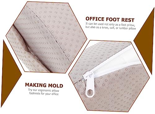 BESTOYARD Ergonomic Office Foot Rest Pillow High-Rebound Foot Cushion Desk Adjustable Height Non-Slip Design for Home and Office Use