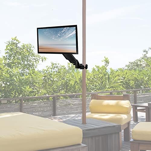 VIVO Black Pole Mounted Monitor Arm, 17-32 in Screens, MOUNT-POLE05A