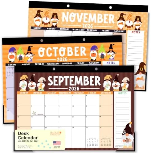 Large Desk Calendar 2026 - Desktop Calendar 2026-2027