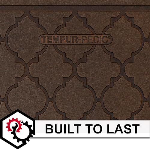 Tempur-Pedic Ultra Comfort Anti-Fatigue Lattice Copper 1' 8" x 3' 6" Kitchen Floor Mat Cushioned Ergonomic Standing Desk Mat Waterproof Non-Skid Foam
