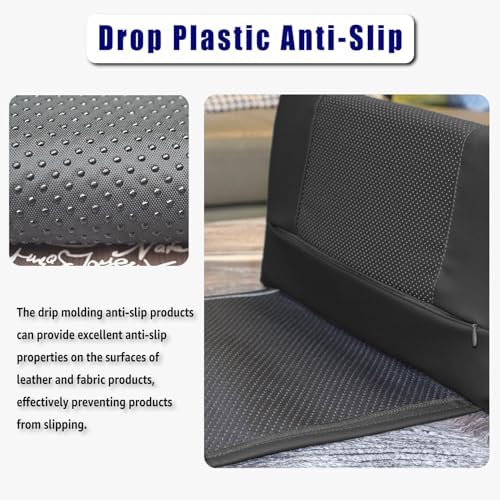 Non-Slip Memory Foam Neck Pillow for Recliner - Adjustable and Breathable Perforated Leather Design in Black, Ideal for Pain Relief at Home, Office, and Travel