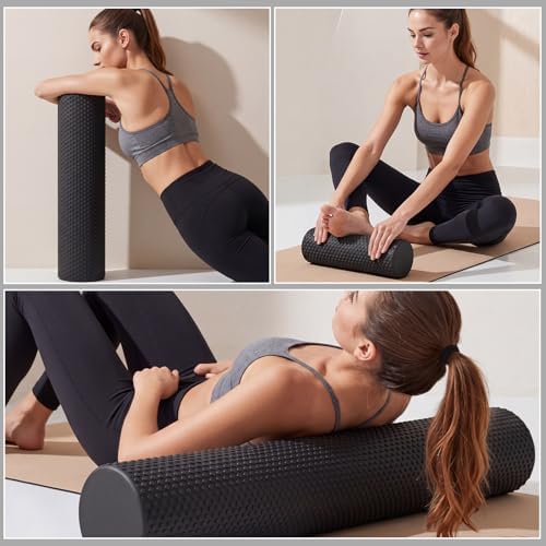 Arrowbash 3 Sizes Foam Roller Kit for Recovery, 12''/18''/36'', Black