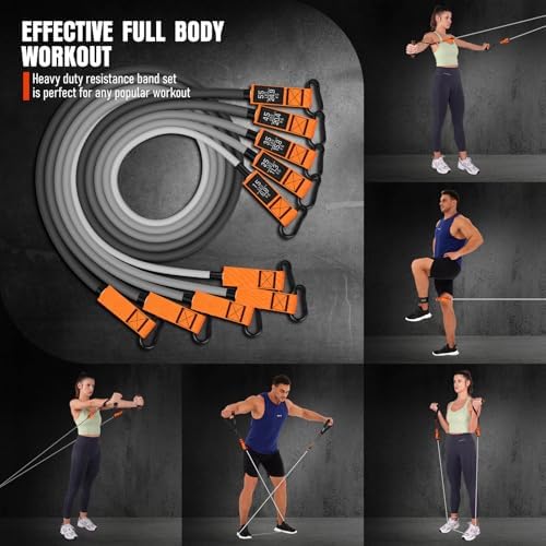 Resistance Bands with Handles, 175lb Exercise Bands for Working Out