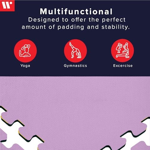 We Sell Mats 3/8" Thick Multipurpose EVA Foam Exercise Floor Mat, Interlocking Tiles, Anti-Fatigue for Home or Gym