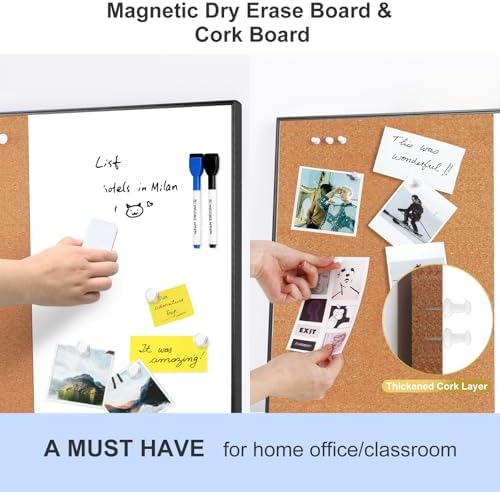 ARCOBIS Cork Board White Board Combo