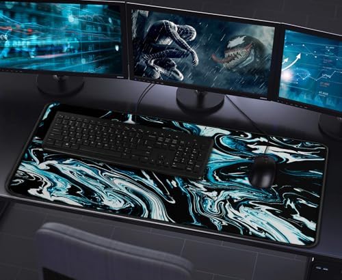 Gaming Mouse Pad with Stitched Edges, Non-Slip Natural Rubber Base