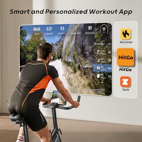 HitGo Office Exercise Bike Desk Chair,330 lbs Heavy Duty Under Desk Bike with 9-Level Height Adjustable Seat 24.4"-33.8",8-Level Resistance & Rolling Wheels,Quiet Fitness Chair for Home Office
