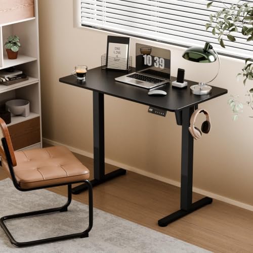 35" Electric Standing Desk, Small Sit Stand up Desk, Black