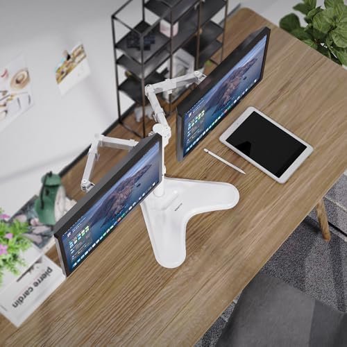 Mount-It! Dual Monitor Desk Stand Mount for 2 Screens VESA 75x75 & 100x100