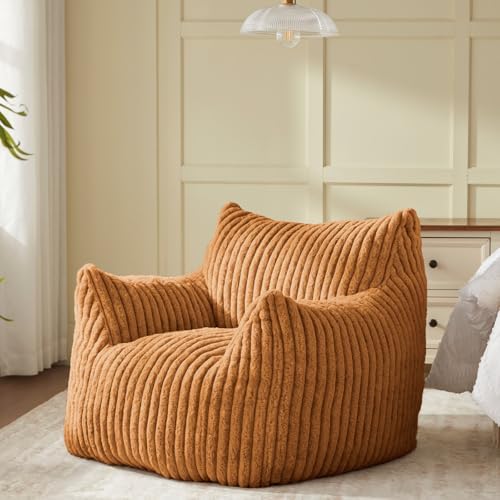 Achicsofar Bean Bag Chair for Adults Teens, Comfy Faux Fur Beanbag Armchair