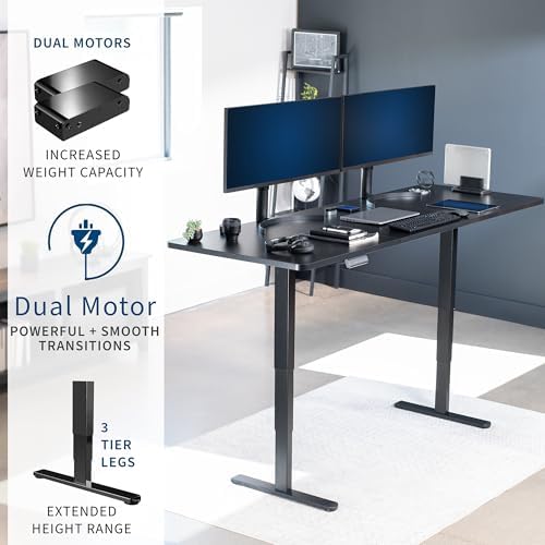 VIVO Black 83 x 30 in Standing Desk, DESK-KIT-2B8B