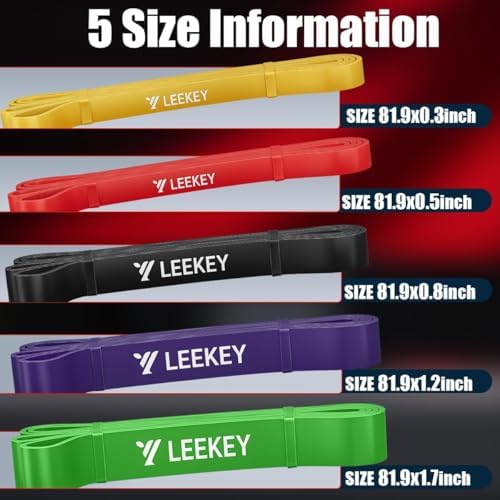 LEEKEY Resistance Bands Set for Pull Up Assistance & Exercise