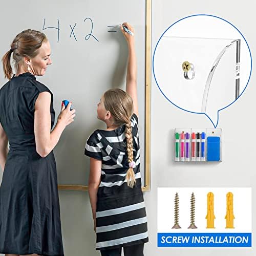 MaxGear Wall Marker Holder & Remote Control Organizer 3-Compartment