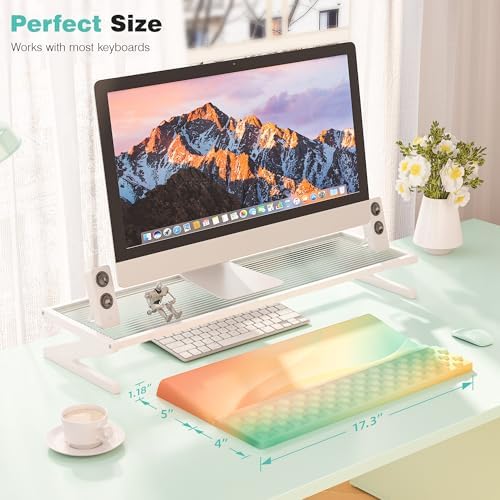 Ospelelf Keyboard Wrist Rest, Ergonomic Memory Foam Wrist Support for Typing & Gaming, Tilted Keyboard Pad, Aesthetic Desk Accessories for Office, Relief for Carpal Tunnel & Wrist Pain, Autumn