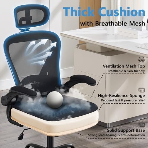 Office Chair, Ergonomic Computer Desk Chair with 3D Headrest