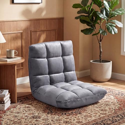 COSTWAY Floor Chair, 14 Positions Adjustable Floor Gaming Chair