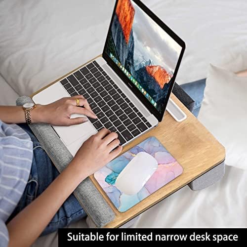 Audimi Small Mouse Pad 6 x 8 Inch, Mini Mouse Pad Thick for Laptop Wireless Mouse Home Office Travel, Portable & Washable (Colorful Marble)
