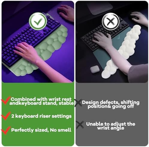 Wrist Rest with Keyboard Stand, Ergonomic Computer Wrist Support Pad