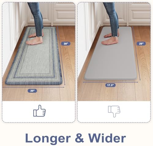 KIMODE Anti Fatigue Kitchen Mat, Cushioned Boho Oriental Kitchen Runner