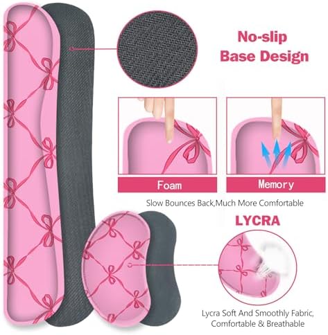 ToLuLu Large Mouse Pad Desk Pad Set, 4PCS Wrist Rest Support XXL Desk Mat