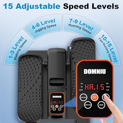 Under Desk Elliptical Machine, Electric Elliptical as Seen on TV for Seniors Adults with 15 Adjustable Speed, Quiet & Portable Electric Seated Pedal Exerciser for Home Office