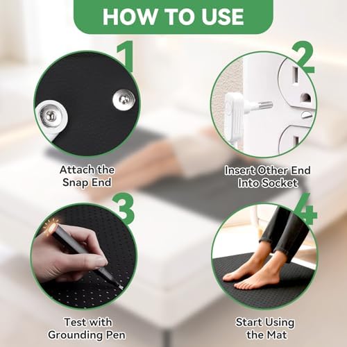 2 Pack Grounding Mat for Feet for Better Sleep & Stress Relief