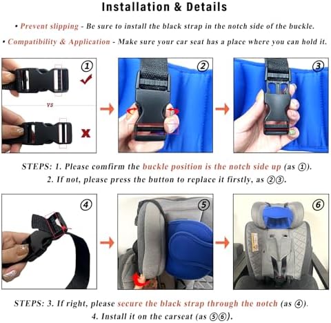 Adjustable Toddler Car Seat Head Support Band,Child and Baby Head Support
