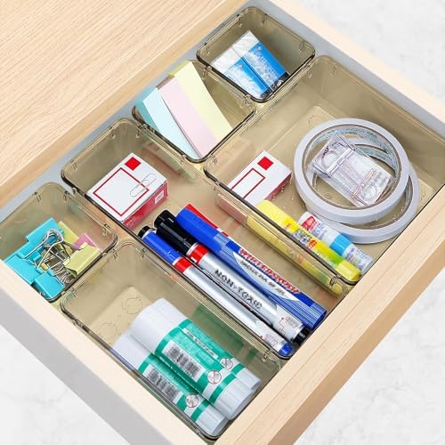 16 PCS Drawer Organizer Set, 5 Size Bathroom and kitchen organizer Trays