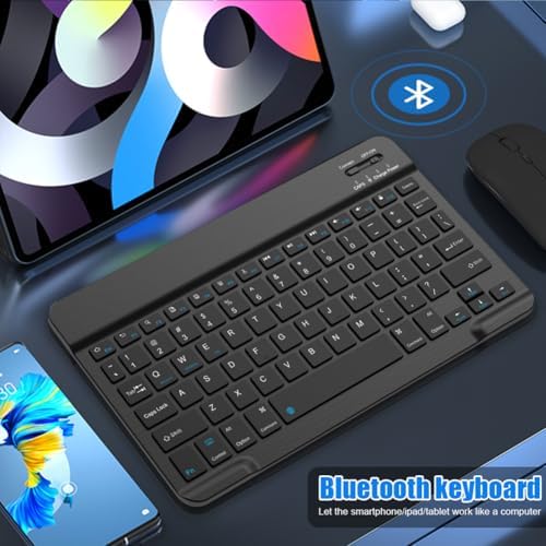 NOOX Bluetooth Keyboard for iPad A16 11th 10th Generation, iPad Pro 13/12/11/10/9/8/7 inch, iPad Air 13/11th Gen, iPad mini Tablets, etc. - Slim Wireless Portable Travel Office Computer Accessories