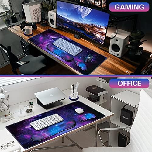 Canjoy Desk Mat with Wrist Rest, Keyboard and Mouse Pad Wrist Support Pad ﻿