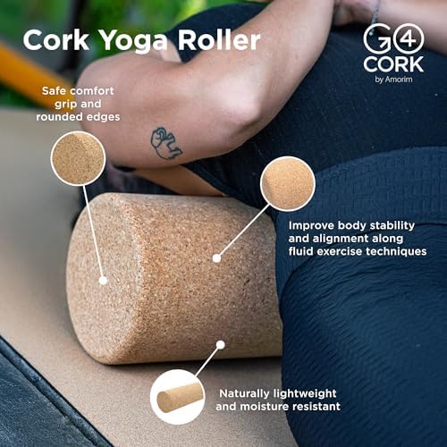 Go4Cork Cork Yoga Block | Non-Toxic, Alternative To Foam Yoga Blocks | Odorless, Soft, Non-Slip, Workout & Exercise | Yogi Gift Accessories | Men & Women | Eco Friendly, Sustainable