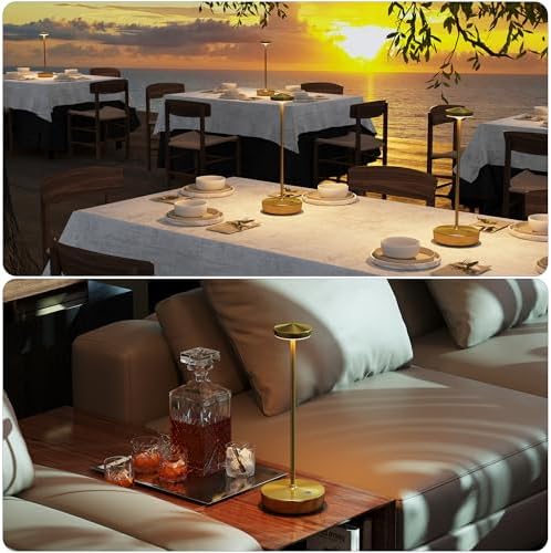 TBBGA Cordless Table Lamp Rechargeable 2 Pack, 5000mAh Battery Table Light