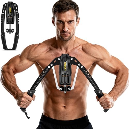 Twister Arm Exerciser - 22-440LBs Adjustable Resistance for Home Gym, Full Body Muscle Trainer for Chest, Shoulder & Arm Strength Building, Portable & Foldable