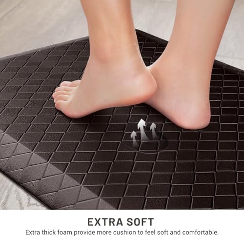 HappyTrends Kitchen Floor Mat - 4/5 Inch Thick Anti-Fatigue Kitchen Rug