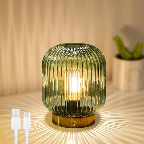 MJ PREMIER Rechargeable Table Lamp,Cordless Lamp with Memory Function,Green