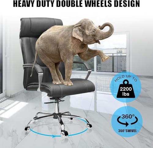 Minewill 2" Office Chair Wheels - Protection for Hardwood Floors and Carpet