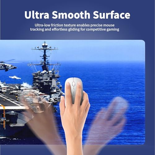 Aircraft Carrier Large Blue Mouse Pad, US Navy Patriotic Military Desk Mat