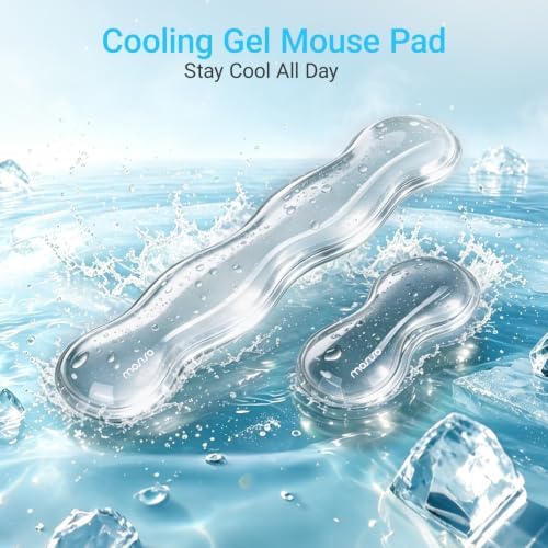 MOSISO Gel Wrist Rests for Keyboard and Mouse, Transparent