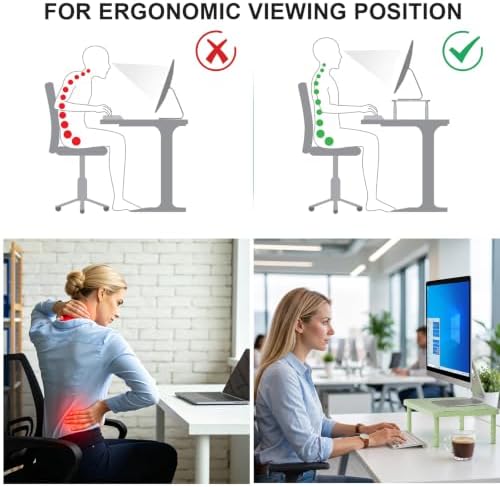 WALI Computer Monitor Stand for Desk, Adjustable Laptop Riser, up to 44 lbs