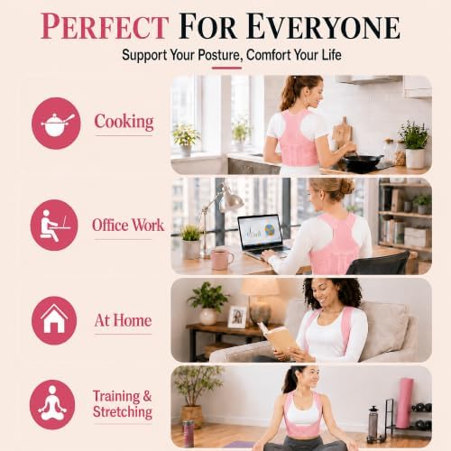 Lightweight Posture Corrector with Upper Back Brace for Women & Men